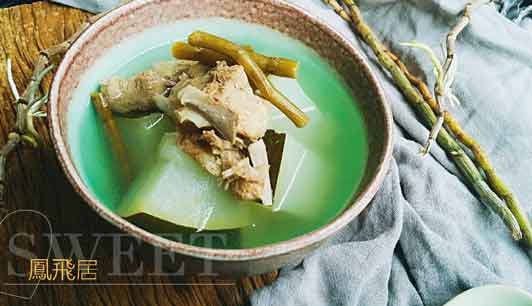 石斛冬瓜煲鸭汤图片